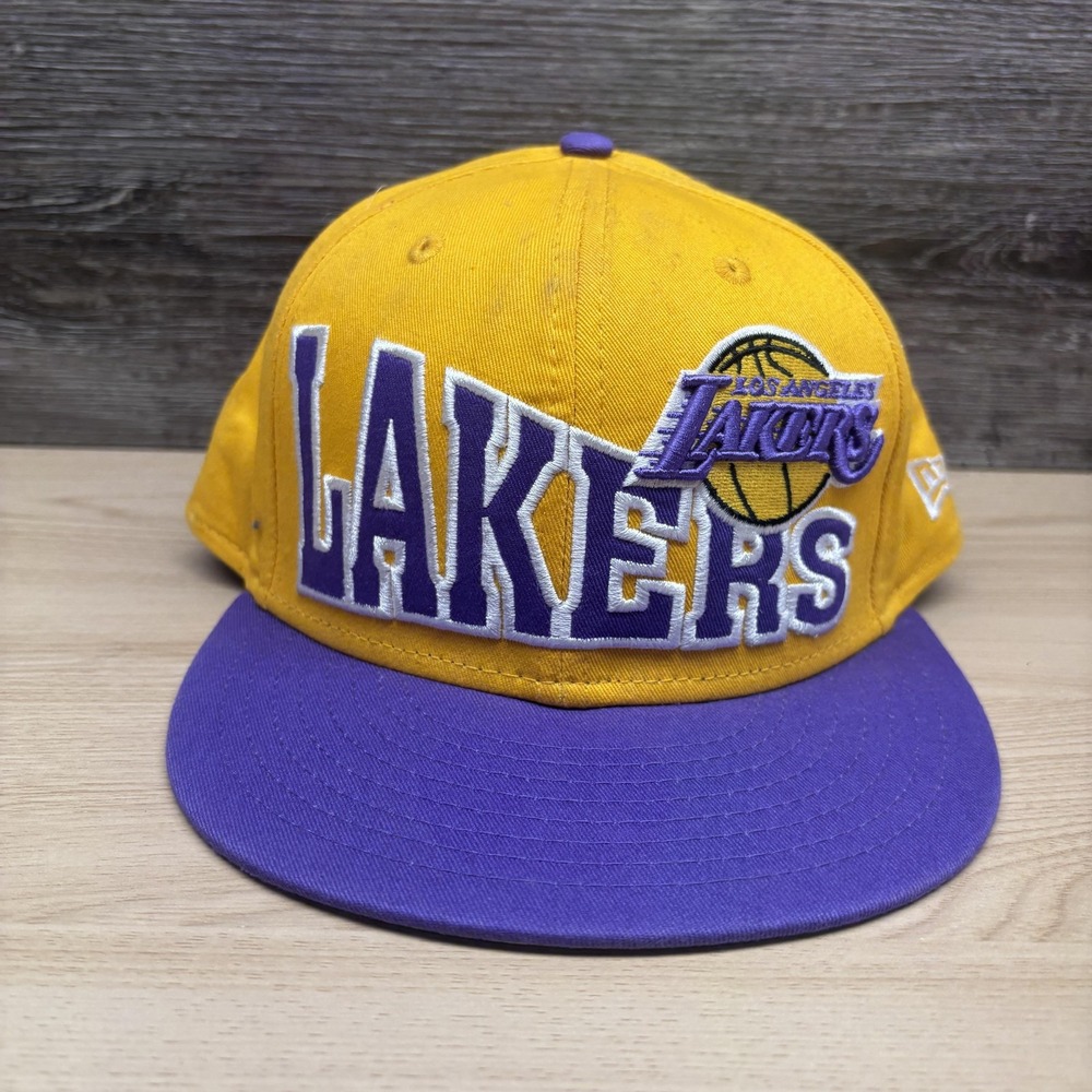 Los Angeles Lakers Hat Cap Snap Back Mens One Size NBA Hardwood Classics New Era